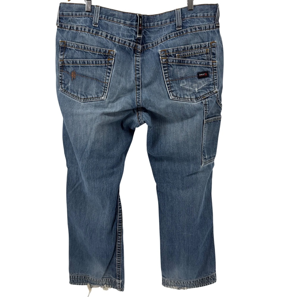 Ariat M4 Boot Cut FR Jeans Mens 40x32 Blue Flame Resistant Low Rise Work